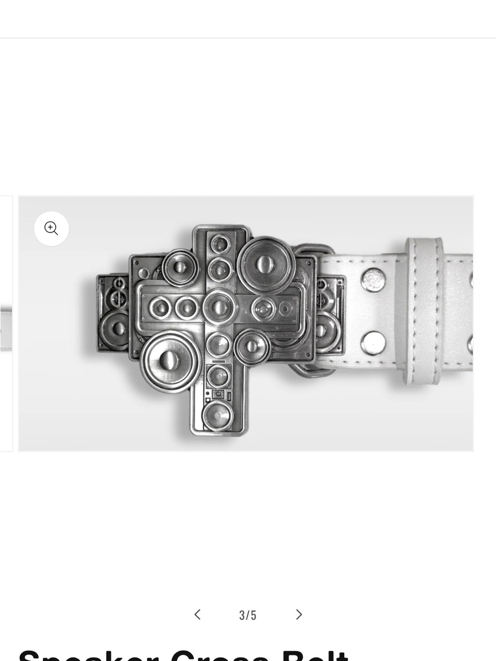 WhenIreminisce speaker cross studded belt